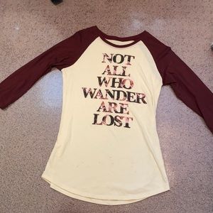 Not All Who Wander Are Lost baseball tee